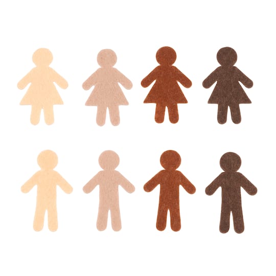 12 Packs: 50 ct. (600 total) Felt People Shapes Scrap Pack by Creatology™